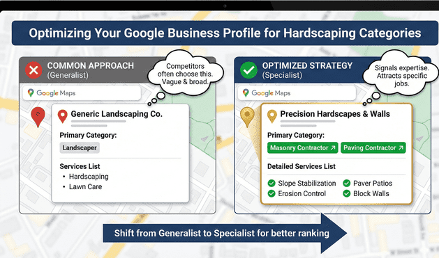Optimizing Google Business Profile for Hardscaping Categories